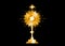 Monstrance Gold Ostensorium used in Roman Catholic, Old Catholic and Anglican ceremony traditions. Benediction of the Blessed Sign