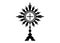 Monstrance. Ostensorium used in Roman Catholic, Old Catholic and Anglican ceremony traditions Benediction of the Blessed Sacrament