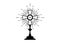 Monstrance. Ostensorium used in Roman Catholic, Old Catholic and Anglican ceremony traditions. Benediction of the Blessed sign