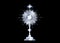 Monstrance Silver Ostensorium used in Roman Catholic, Old Catholic and Anglican ceremony traditions. Benediction of the Blessed