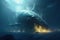 Monstrous Attack: Ultra HD Underwater Scene with Lightning Strikes and Super Details