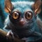 Monstrous Surrealism: Blue And Yellow Lemur In 8k Resolution