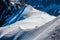 Mont Blanc, Chamonix, French Alps. France. - tourists climbing u