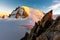 Mont Blanc du Tacul sunset evening mountain peak view