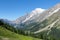 Mont Blanc and Ferret Valley landscape