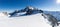 Mont Blanc, France: winter panorama on Geant Glacier and Valle B