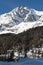 Mont Blanc seen from Val Ferret Courmayeur, Aosta Valley, Italy