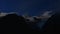 Mont Blanc sunset by night from Chamonix