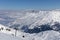 Mont blanc viewed from Val Thorens resort