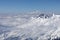 Mont blanc viewed from Val Thorens resort