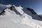 Mont Maudit and the climbing way to the main mountain in Alps - Mont-Blanc, Chamonix Mont-Blanc, France