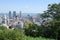 Mont royal view of Montreal in summer