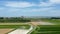 Mont-Saint-Michel, France, aeral view from the countryside