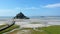 Mont-Saint-Michel, France, ascendant aeral view