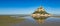 Mont Saint-Michel in high resolution with a beautiful sky by day