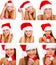 Montage of santa woman