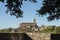 MONTALCINO, TUSCANY/ITALY: OCTOBER 31, 2016: View of fort of Montalcino village, Val d`Orcia