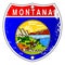 Montana Flag Icons As Interstate Sign