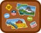 Montana, Nebraska travel stickers with scenic attractions