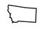 Montana outline map state shape