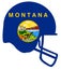 Montana State Flag Football Helmet