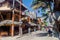 MONTANITA, ECUADOR - JUNE 30, 2015: Montanita village is full of restaurants, bars and hostel