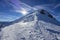 Montblanc summit, the highest mountain of the Alpes