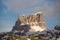 Monte Averau in the Dolomites, Scneic Mountain seen from Passo Falzarego. Partly in Sund and Shadows the imposant Dolomite