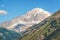 Monte Bianco Mont Blanc in the background view from Aosta Valley Italy