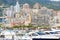 Monte Carlo harbor with boats, luxury yachts and city buildings in Monte Carlo, Monaco