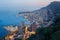 Monte Carlo, illuminated city view in the evening