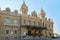 MONTE CARLO, MONACO - AUGUST 21, 2016: Casino building facade in backlight, sunny day in Monte Carlo, Monaco