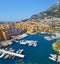 Monte Carlo, Monaco Cityscape, harbor and Marina Aerial View