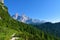 Monte Cristallo mountain peak in the Dolomite Alps