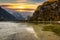 Monte Cristallo Mountains in Dolomites at sunrise, South Tyrol. Italy