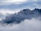 Monte croce cross mountain in dolomites badia valley panorama