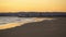 Monte Gordo beach view from Vila Real de Santo Antonio in algarve, Portugal