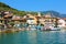MONTE ISOLA, ITALY - AUGUST 20, 2018: view of the small village of Carzano on Monte Isola island in the middle of Lake Iseo, Italy