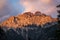 Monte Rudo or Rautkofel at Sunset - Sesto Dolomites Italian Alps