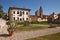 Monte San SAvino, Arezzo, Tuscany, Italy: the ancient town hall Palazzo Del Monte with garden in the beautiful village in the