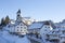 Monte Santo di Lussari village in italian alps