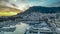 Montecarlo. Aerial view of Monaco skyline at sunset