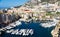 Montecarlo, Monaco - panoramic view of the Fontvielle port with blue sky and sea