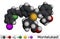 Montelukast drug molecule. It is used in the treatment of asthma. Molecular model. 3D rendering