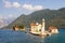 Montenegro. Beautiful view of Bay of Kotor and two small islands