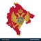 Montenegro - Europe Countries Map and Flag Vector Icon Template Illustration Design. Vector EPS 10.