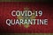 Montenegro flag and Covid-19 quarantine inscription. Coronavirus or 2019-nCov virus