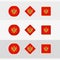 Montenegro flag icons set, vector flag of Montenegro