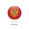 Montenegro flag - round glossy button