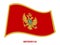 Montenegro Flag Waving Vector Illustration on White Background. Montenegro National Flag